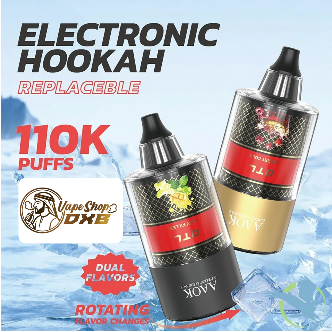 AAOK 110K Puffs Dual Flavor Electronic Hookah | DTL Vape Dubai