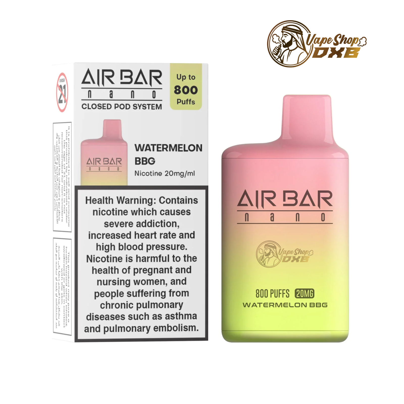 Buy Airbar 800 Puffs Disposable Vape in UAE | Fast Dubai Delivery