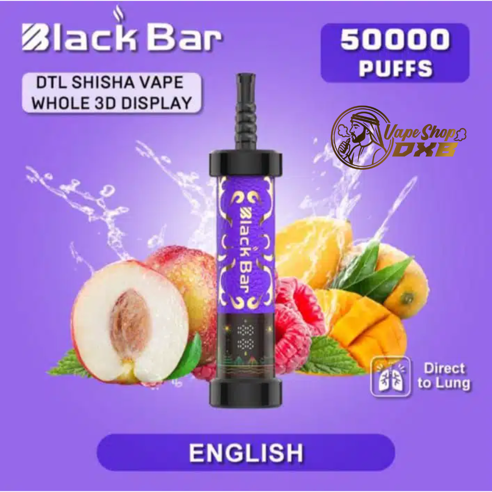Black Bar 50000 Puffs Vape | DTL Shisha with 3D Display in Dubai