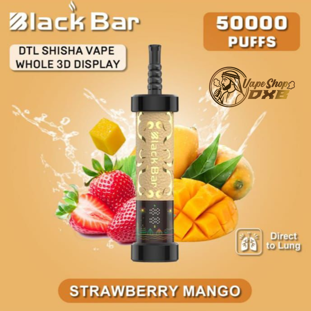 Black Bar 50000 Puffs Vape | DTL Shisha with 3D Display in Dubai