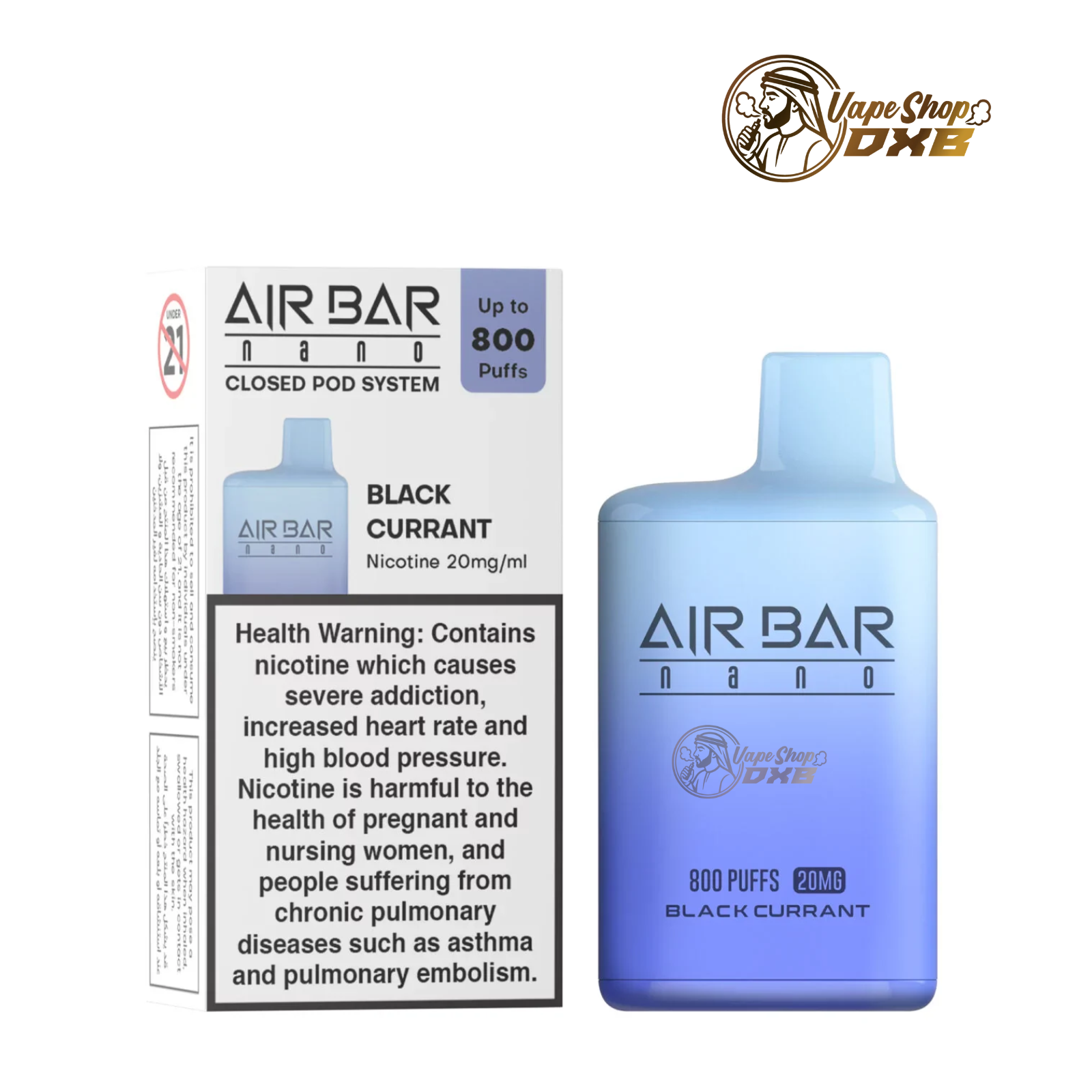 Buy Airbar 800 Puffs Disposable Vape in UAE | Fast Dubai Delivery