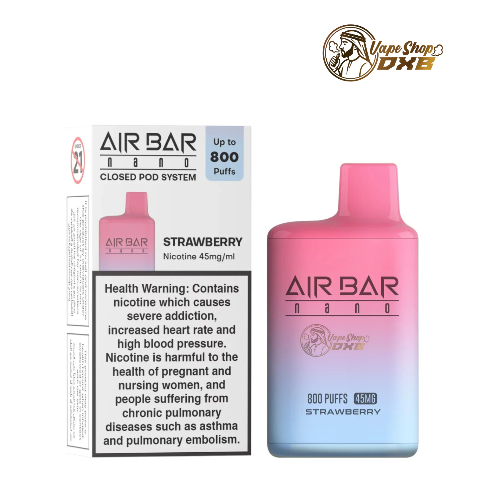Buy Airbar 800 Puffs Disposable Vape in UAE | Fast Dubai Delivery