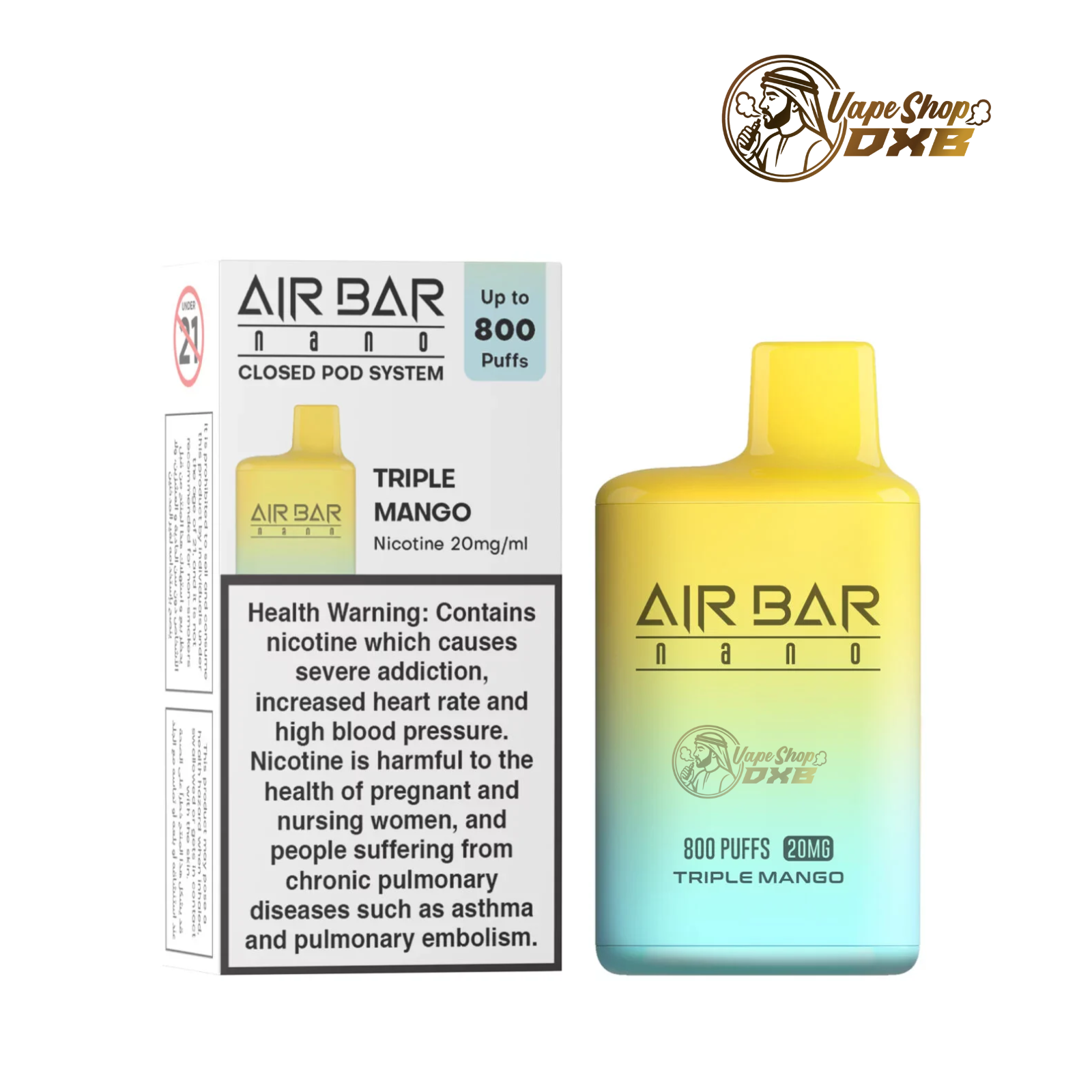 Buy Airbar 800 Puffs Disposable Vape in UAE | Fast Dubai Delivery