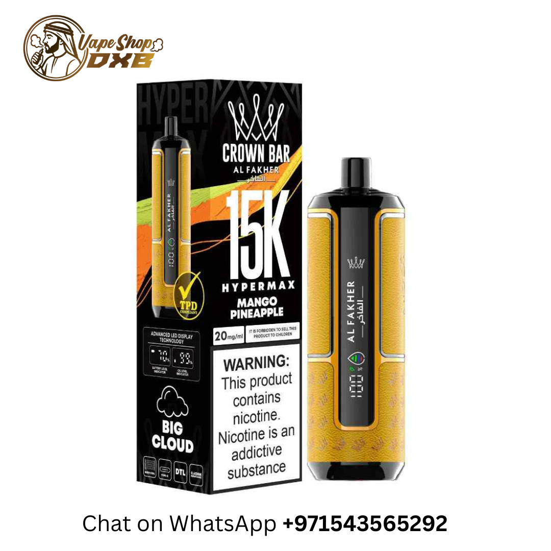 Al Fakher Crown Bar Hypermax 15000 Puffs 0.6MG | Rechargeable Vape Dubai