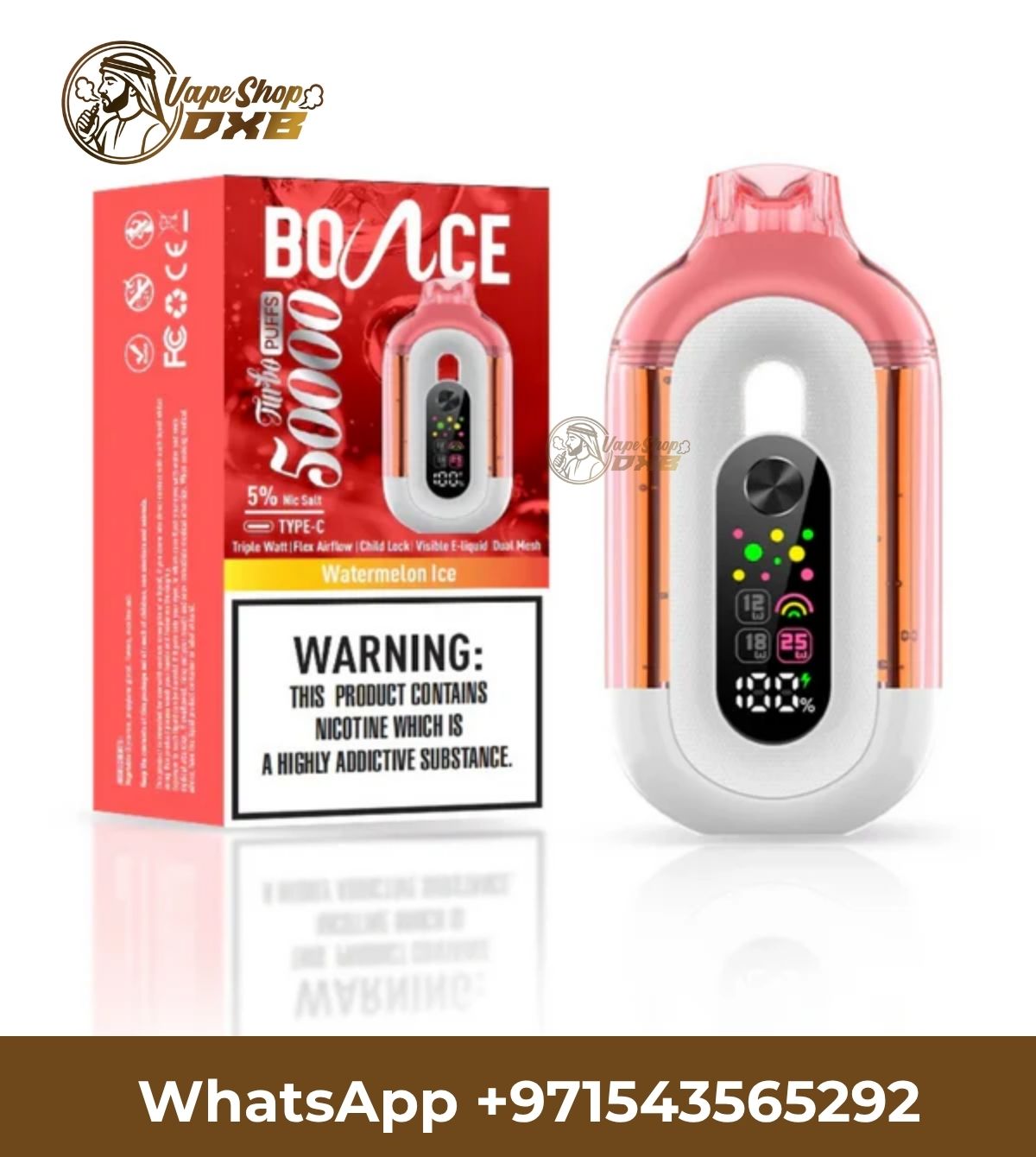 Bounce Turbo 50,000 Puffs Dual Mesh Disposable Vape Dubai UAE