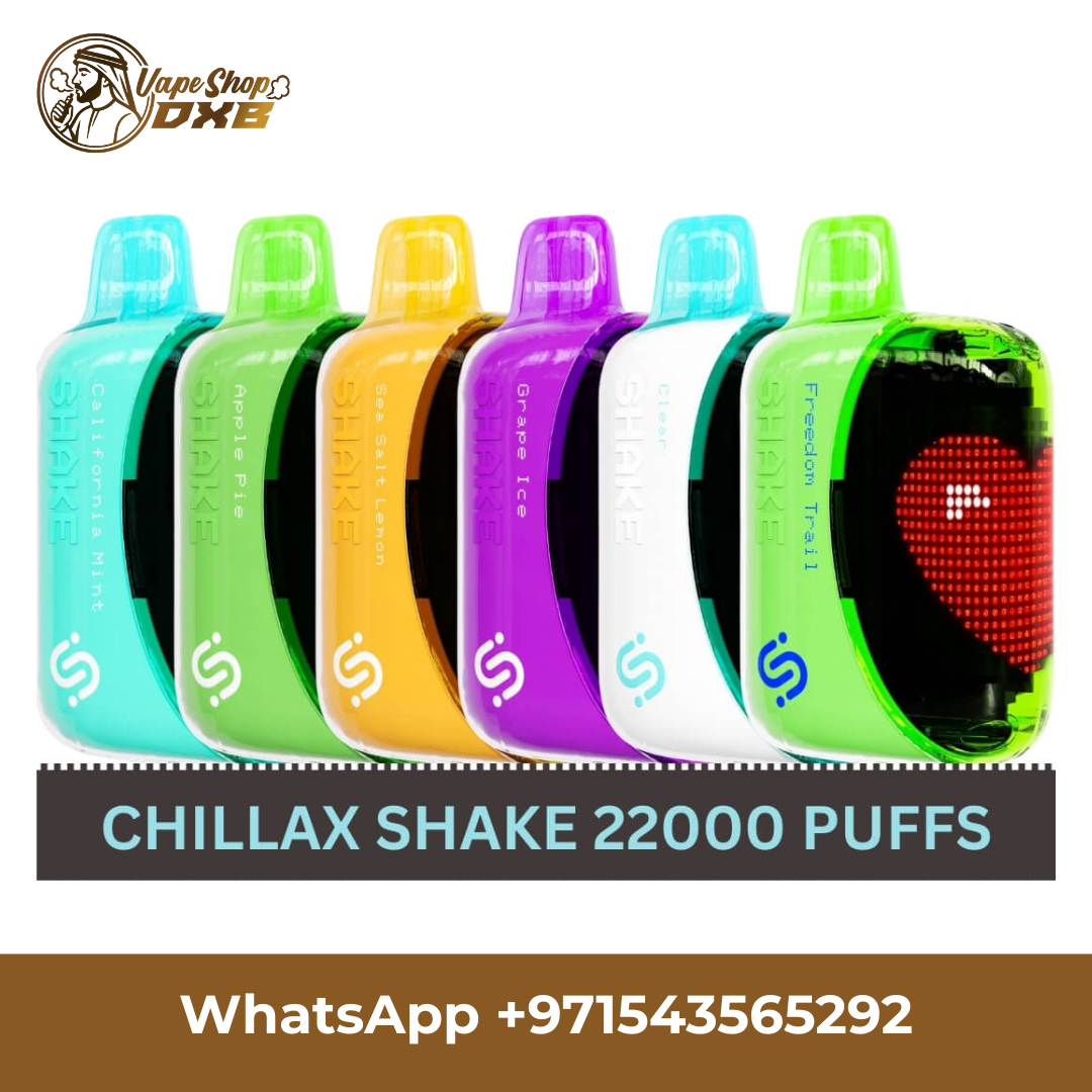 CHILLAX Shake 22000 Puffs Vape 50MG | LED Screen Vape Dubai