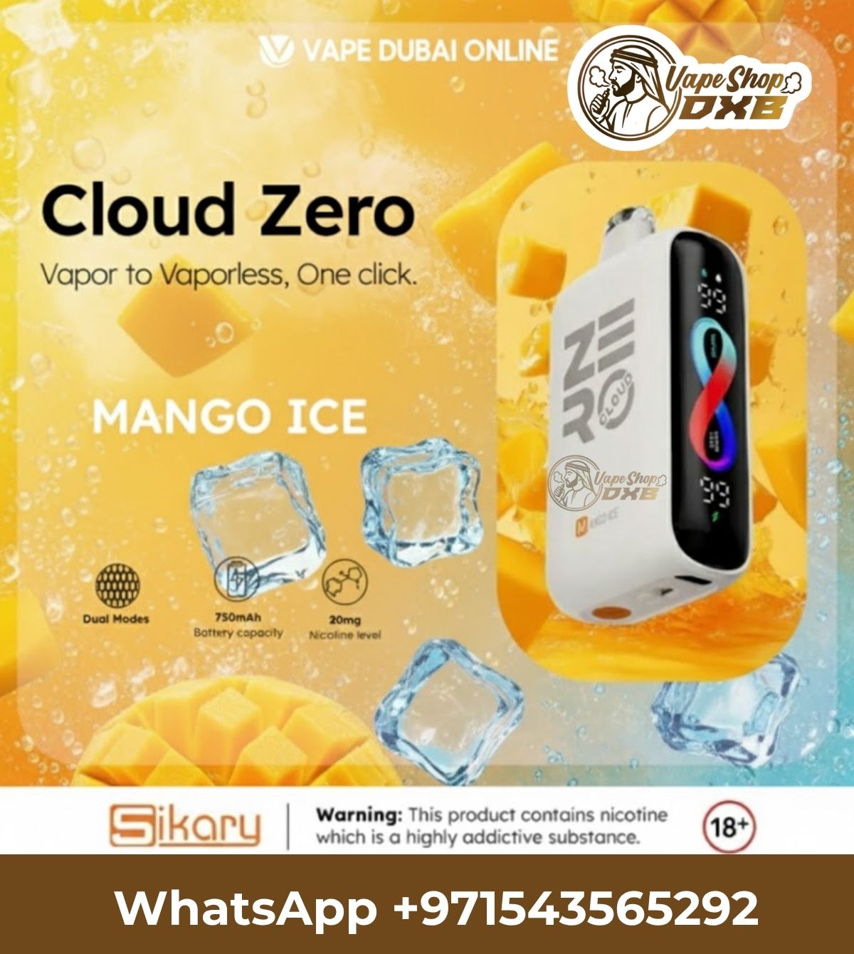 Cloud Zero 20000 Puffs Disposable Vape | Buy Online in Dubai UAE