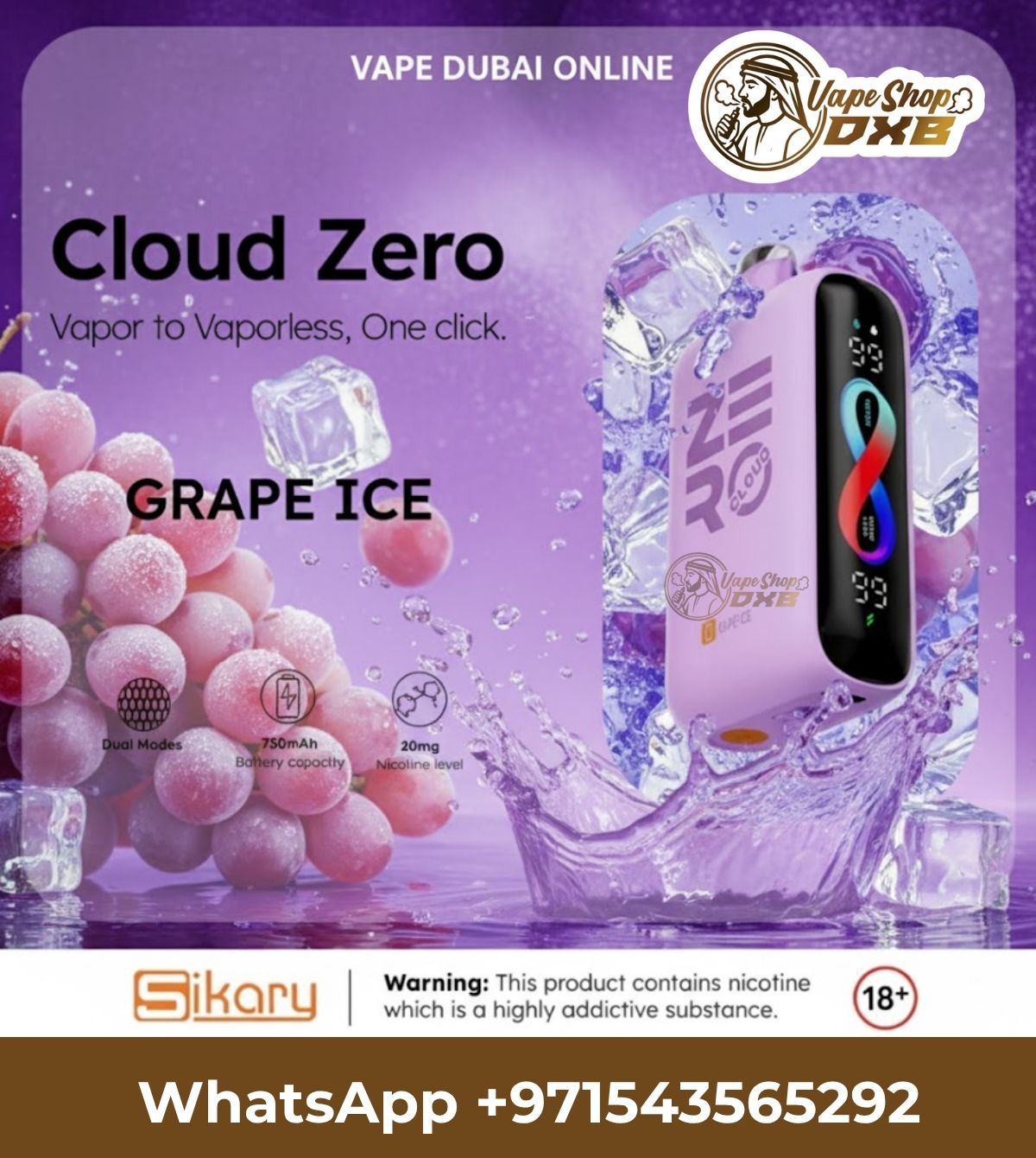Cloud Zero 20000 Puffs Disposable Vape | Buy Online in Dubai UAE