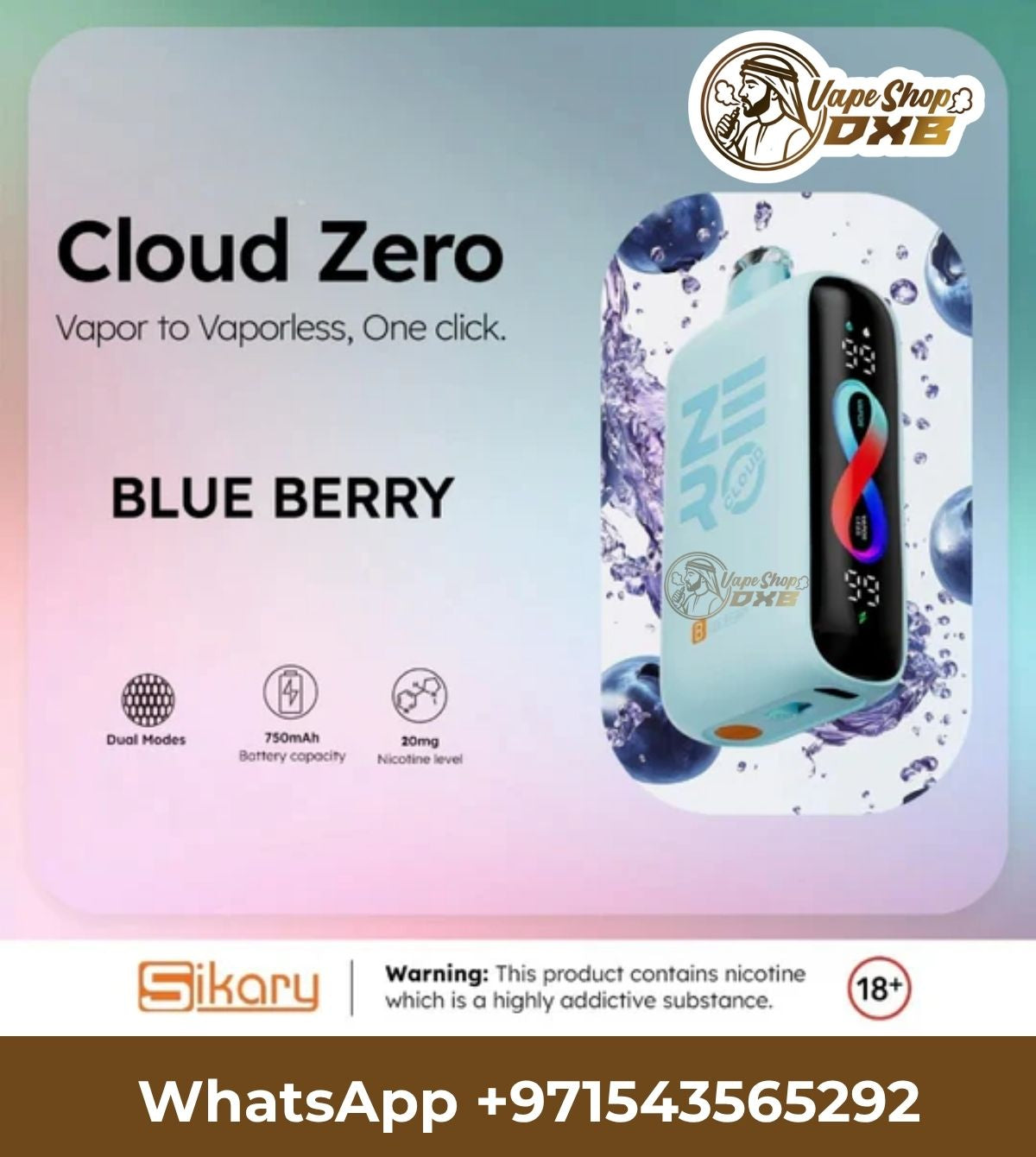 Cloud Zero 20000 Puffs Disposable Vape | Buy Online in Dubai UAE