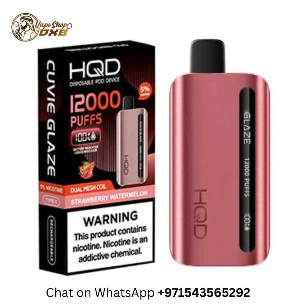 HQD Glaze Plus 12000 Puffs Vape 50mg – Dual Coil Disposable Dubai