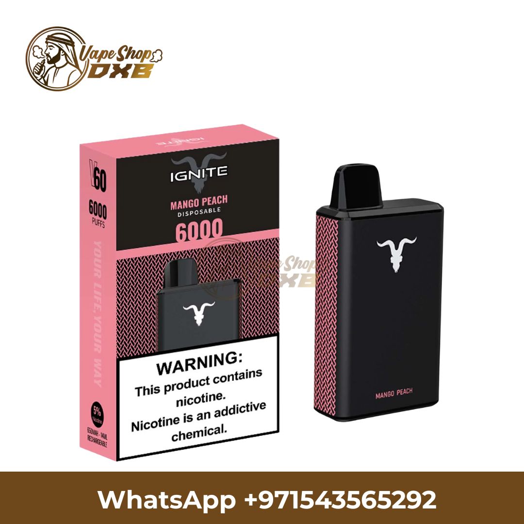 IGNITE V60 6000 Puffs Disposable Vape 5% Nicotine Rechargeable Dubai