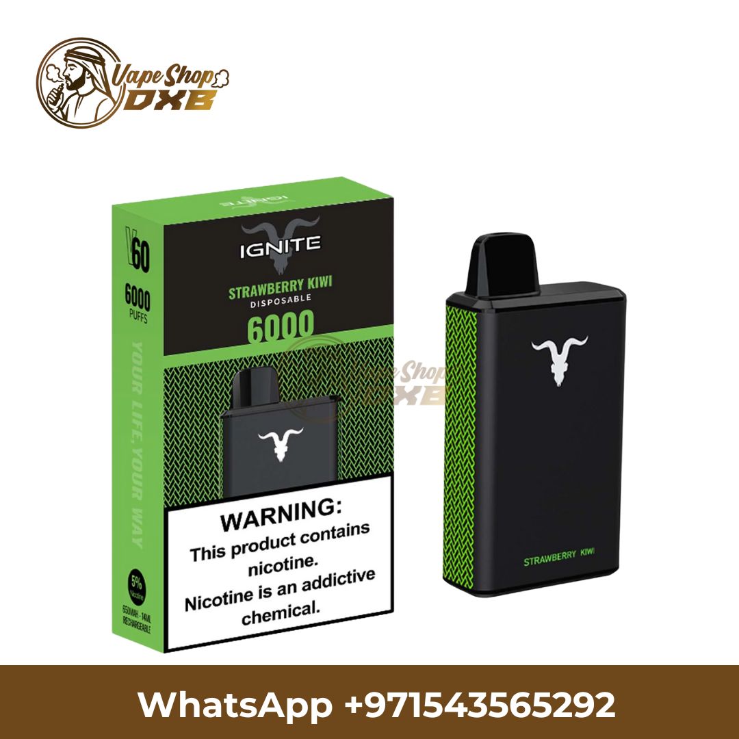 IGNITE V60 6000 Puffs Disposable Vape 5% Nicotine Rechargeable Dubai