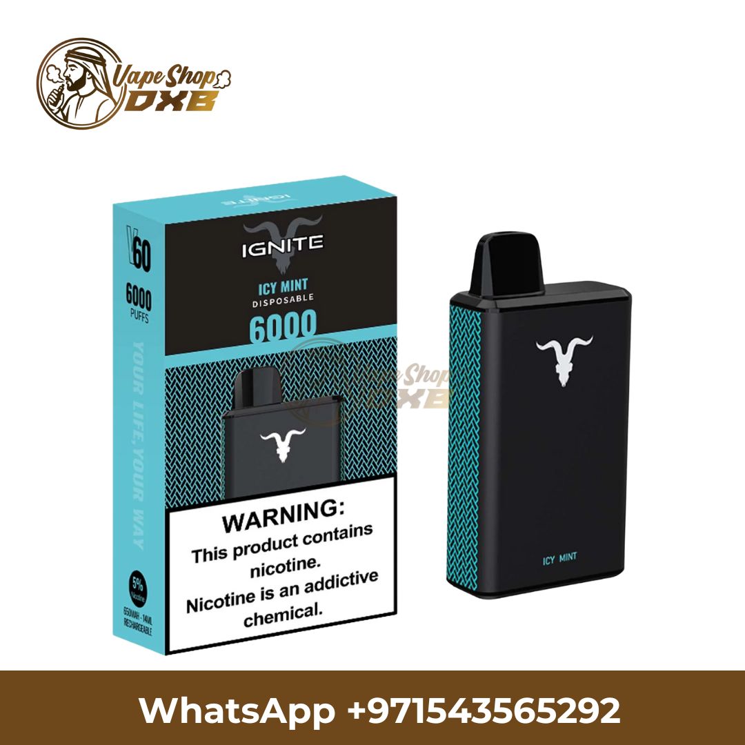 IGNITE V60 6000 Puffs Disposable Vape 5% Nicotine Rechargeable Dubai