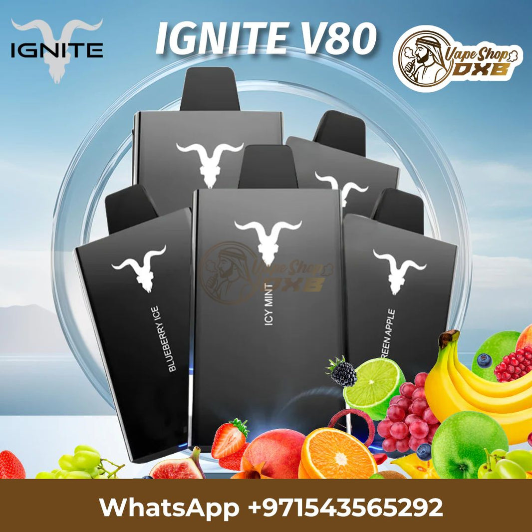 IGNITE V80 8000 Puffs Disposable Vape 5% Nicotine Rechargeable Dubai Vape Shop DXB IGNITE V80 8000 Puffs Disposable Vape 5% Nicotine Rechargeable Dubai Vape Shop DXB