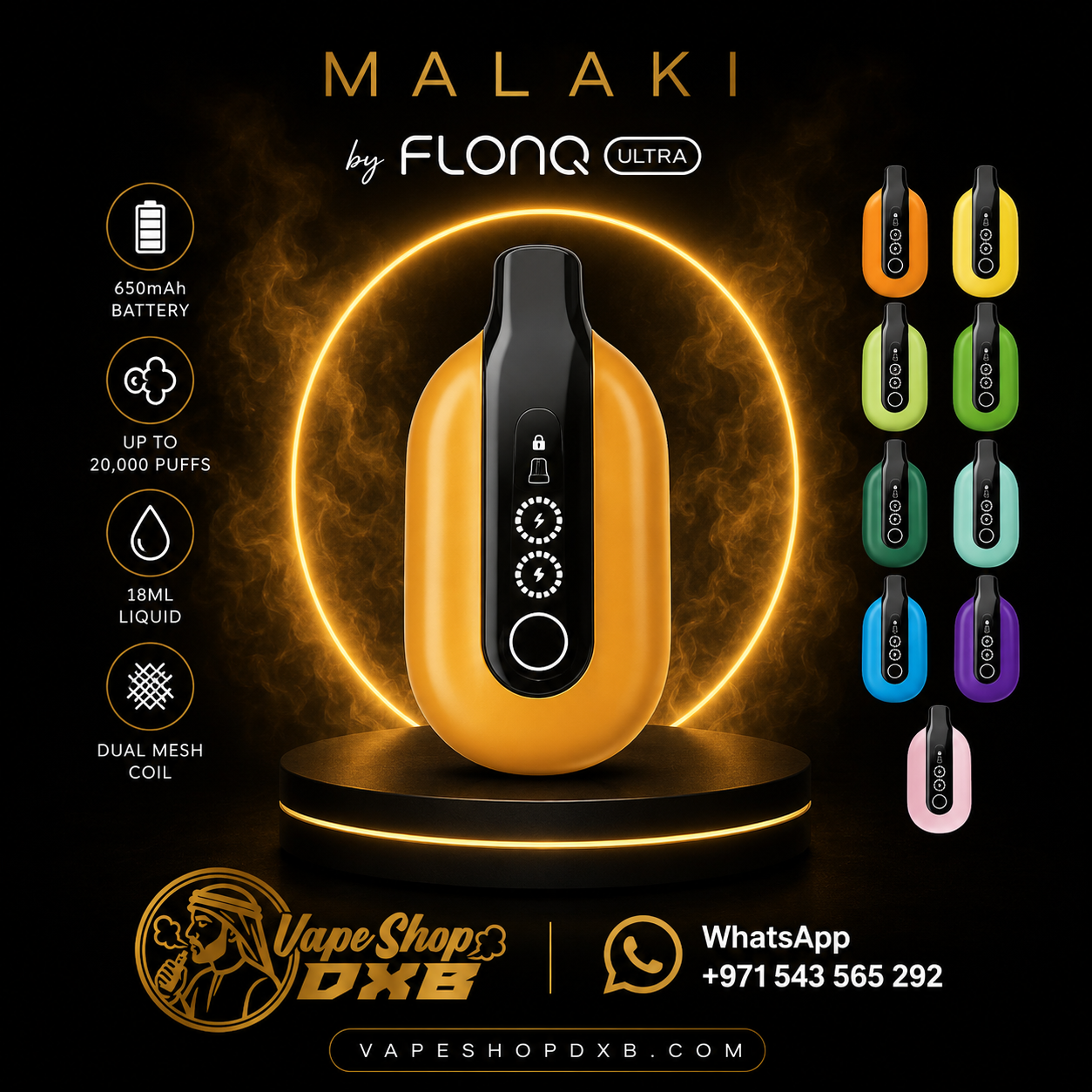 Malaki FLONQ Ultra 20000 Puffs Disposable Vape | Buy Online Dubai