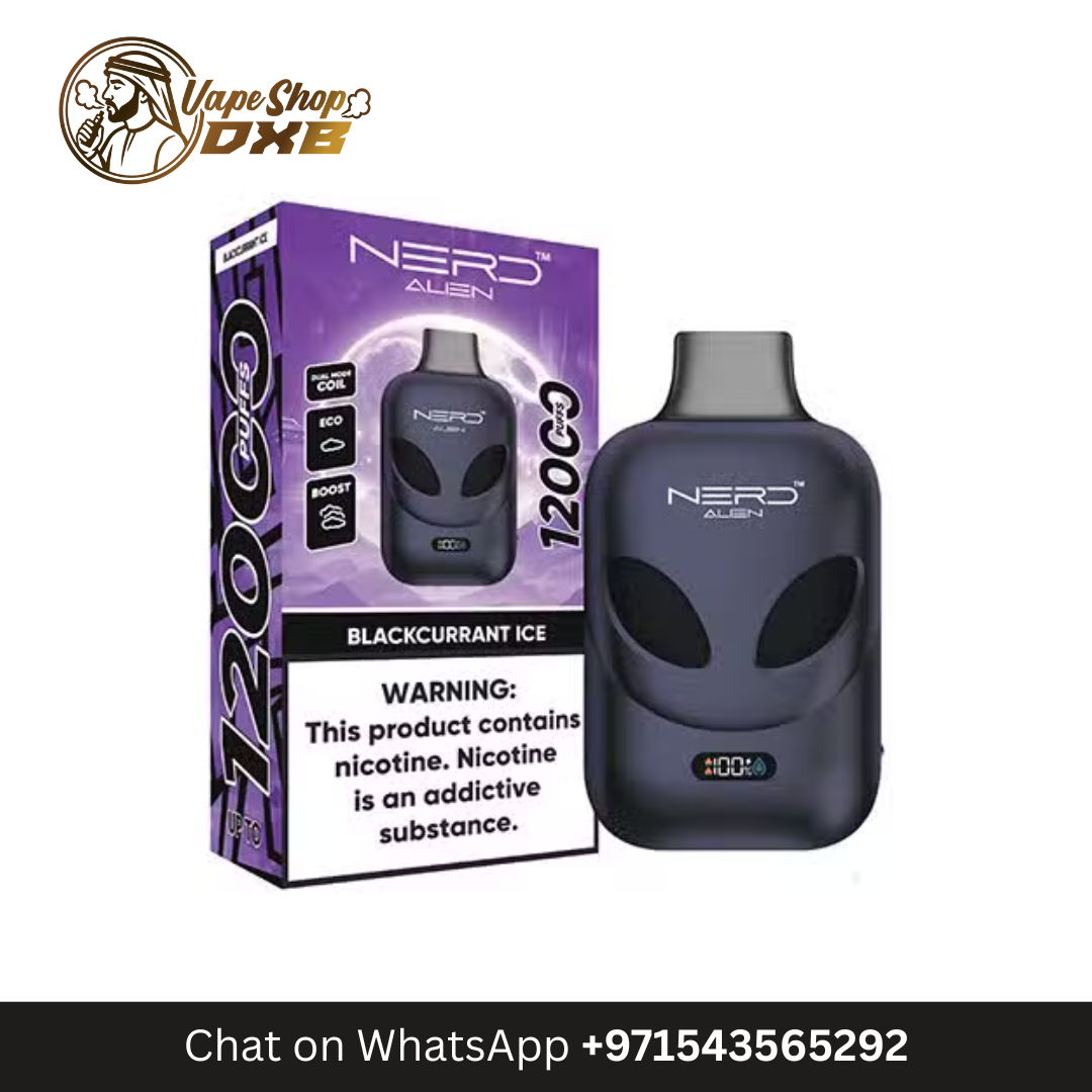 NERD Alien 12000 Puffs 20MG Rechargeable Disposable Vape – UAE
