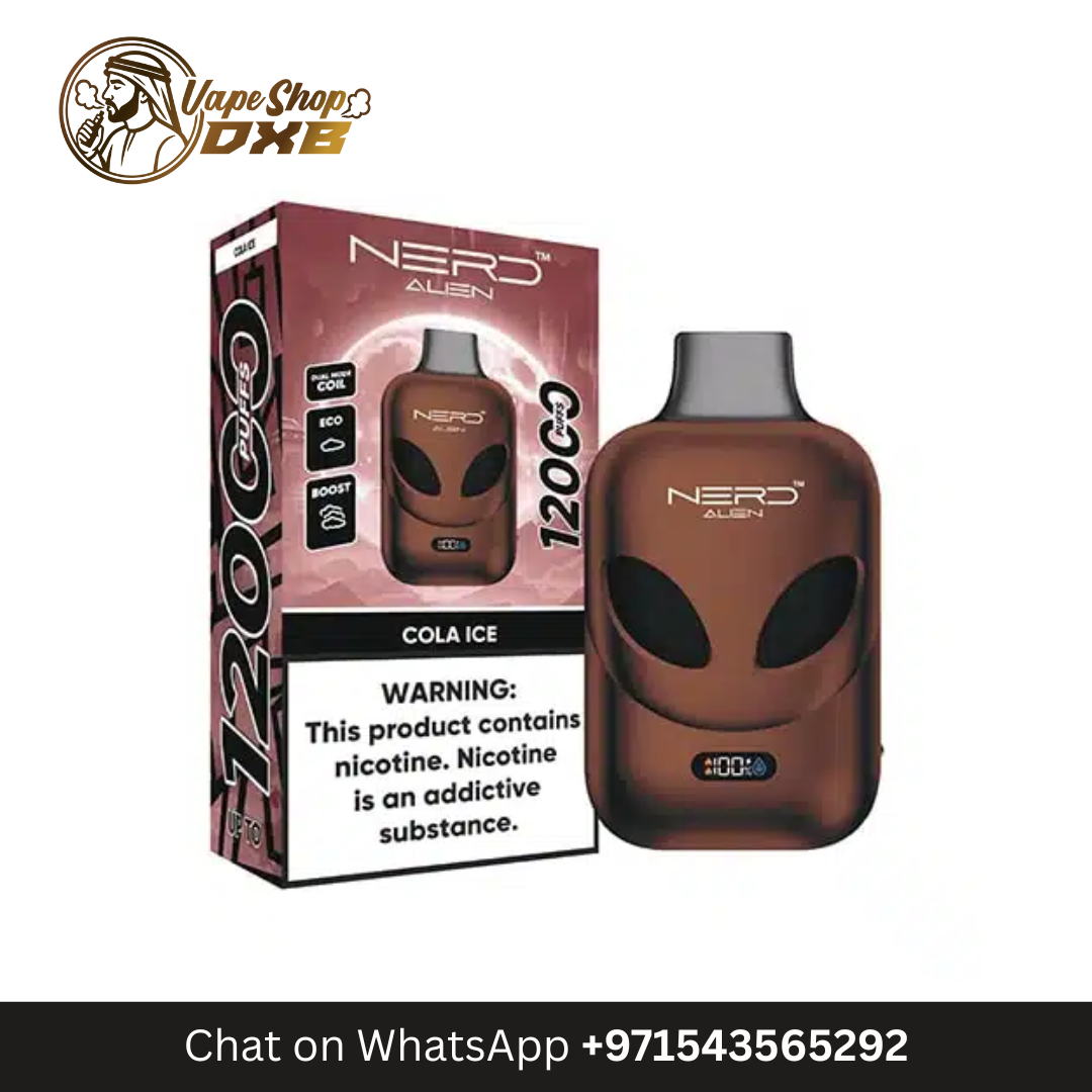 NERD Alien 12000 Puffs 20MG Rechargeable Disposable Vape – UAE
