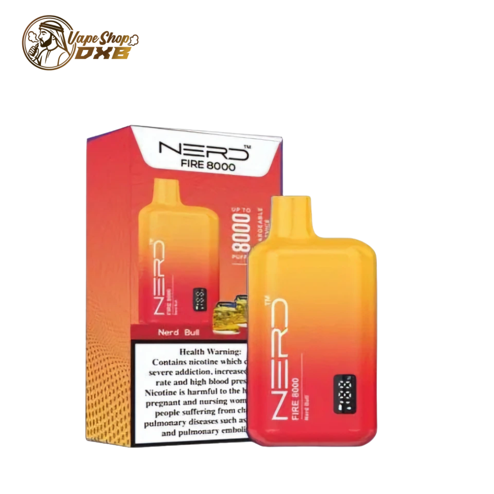 Nerd Fire 8000 Puffs Vape 2% Nicotine – Rechargeable in Dubai UAE