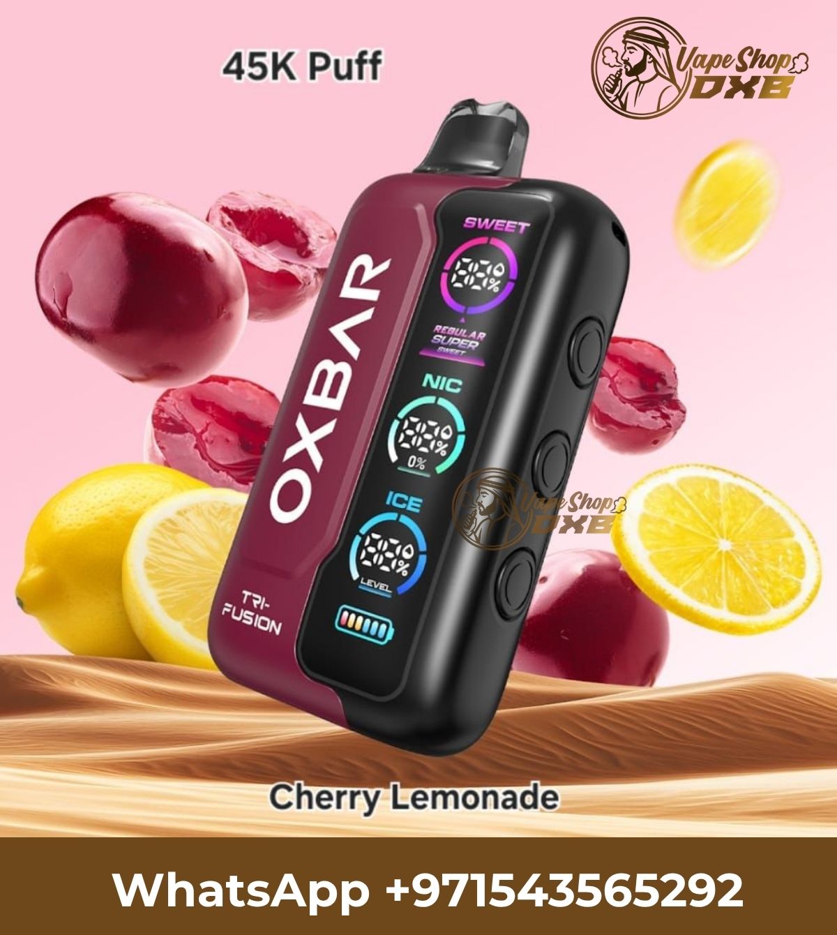 OXBAR Tri Fusion 45K 2% Disposable Vape 30ml Smart LED | Vape Dubai