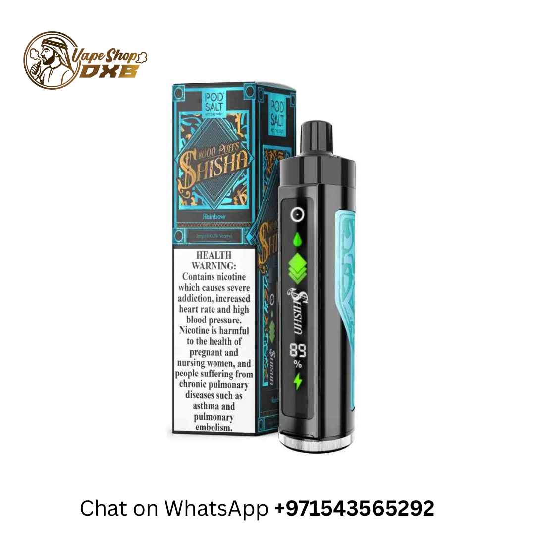 POD SALT Shisha 8000 Puffs 3MG Vape – Premium Disposable Dubai