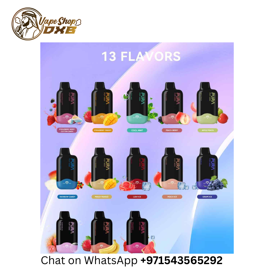PURA 6000 Puffs Disposable Vape 20MG | Long-Lasting Vape Dubai