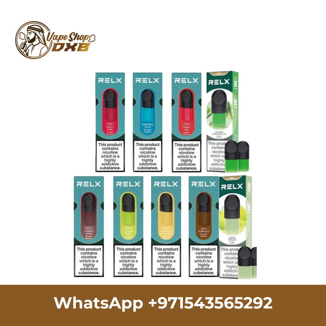 RELX Pods 1.8% Nicotine – 2-Pack, 21 Flavors Available in Dubai