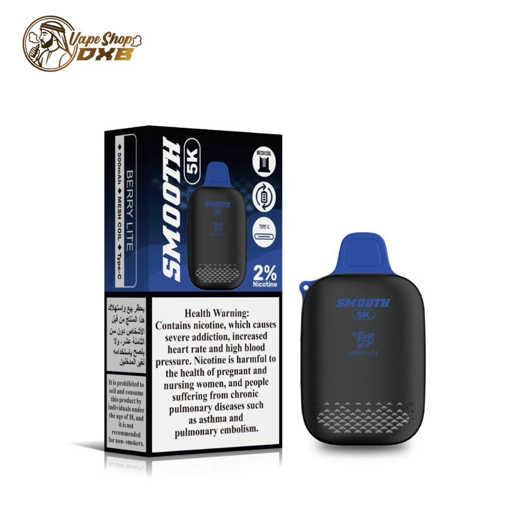 Smooth 5K Disposable Vape 5000 Puffs – 2% Nicotine in Dubai