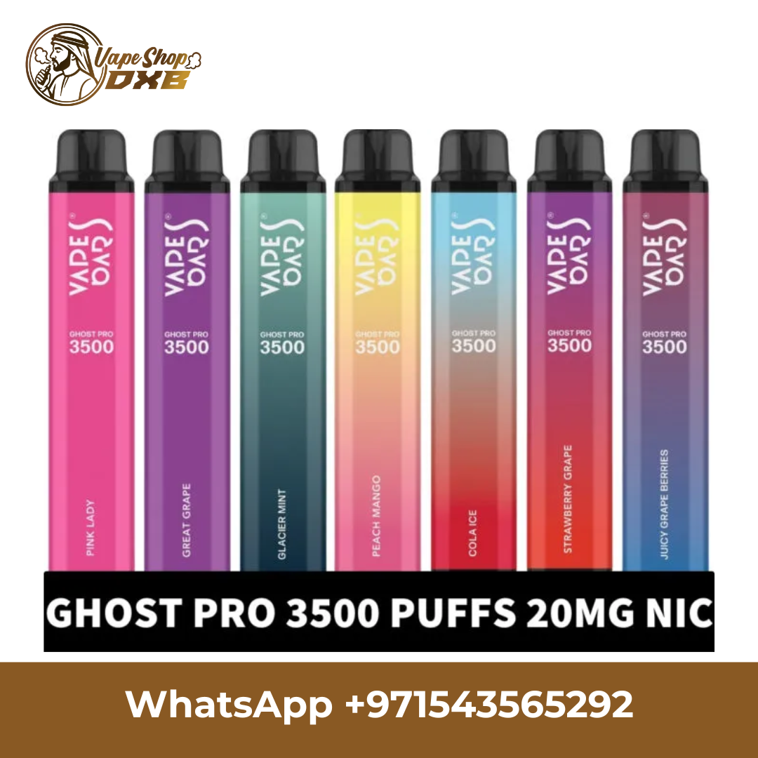 VAPES BARS Ghost Pro 3500 Puffs 0% Nicotine Disposable Vape Dubai