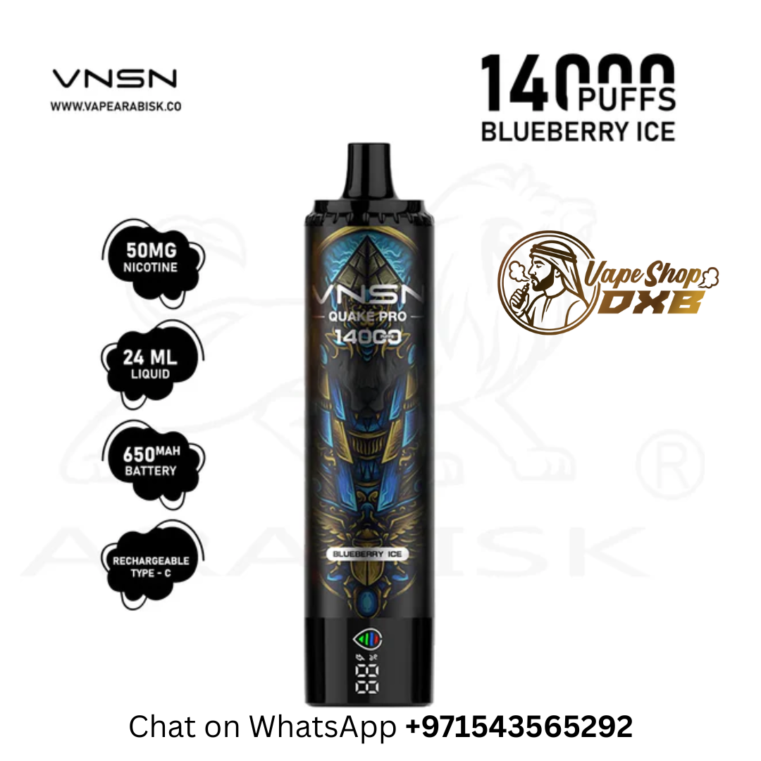 VNSN Quake Pro 50mg 14000 Puffs Rechargeable Disposable Vape Dubai