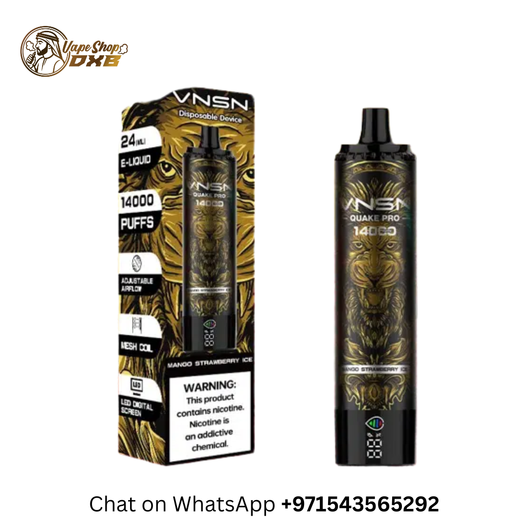 VNSN Quake Pro 50mg 14000 Puffs Rechargeable Disposable Vape Dubai