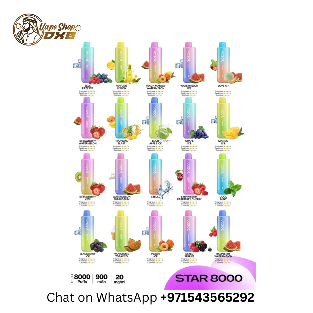 VOZOL Star 8000 Puffs Disposable Vape 20MG Nicotine – Dubai’s Best Vape