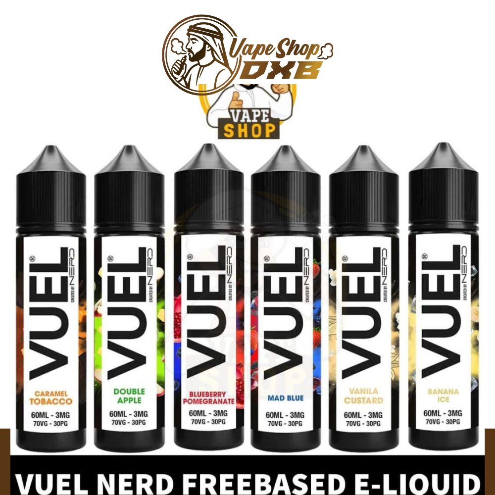 Vuel Nerd 60ml Freebase E-liquid 3mg – Vape Juice Dubai